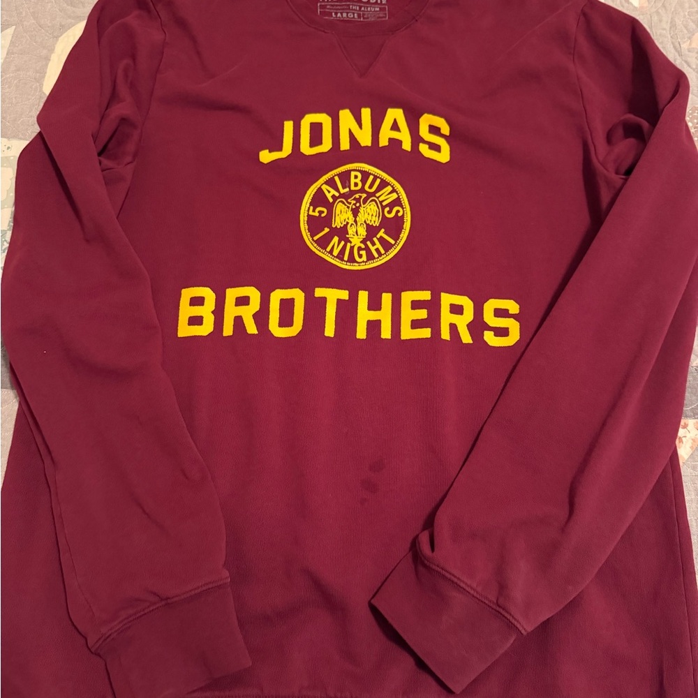 Maroon Jonas Brothers Sweatshirt